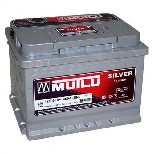 Аккумулятор MUTLU SILVER CALCIUM LS2-55C 55 R+