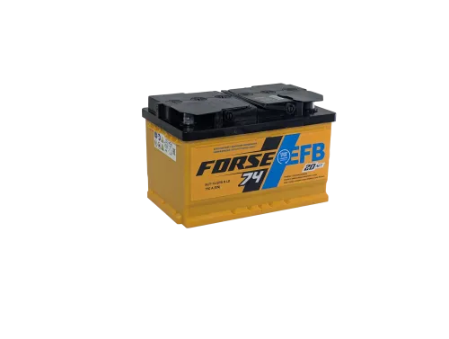 Фото Аккумулятор FORSE EFB 74 Ач низк, 750 А, 12 v, Обратная R+ (0), DIN LB3, B13