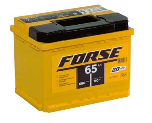 Фото Аккумулятор FORSE 65 Ач, 660 А, 12 v, Обратная R+ (0), DIN L2, B13