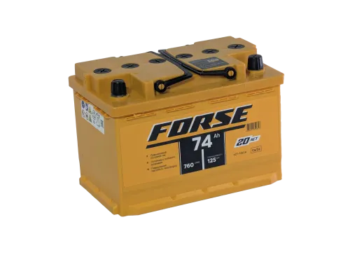 Фото Аккумулятор FORSE 74 Ач, 760 А, 12 v, Обратная R+ (0), DIN L3, B13