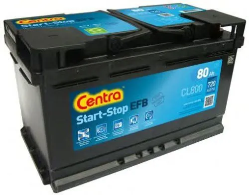 Фото Аккумулятор CENTRA EFB 80 Ач, 800 А, 12 v, Обратная R+ (0), DIN L4, B13