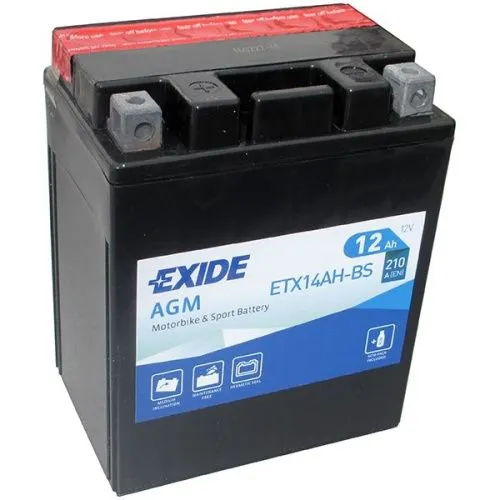 Аккумулятор EXIDE YTX14AH-BS AGM 12 Ач, 210 А, 12 v, Прямая L+ (1) фото