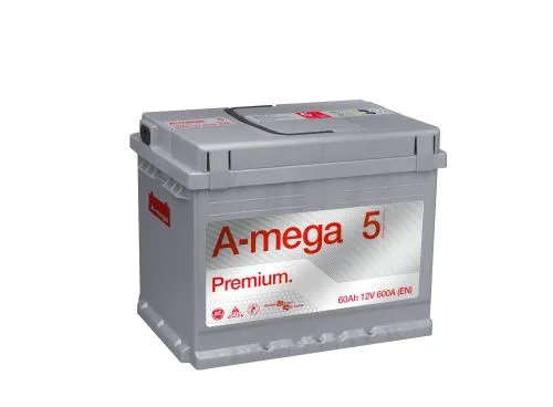 Фото Аккумулятор A-Mega Premium 60 Ач, 600 А, 12 v, Обратная R+ (0), DIN L2, B13
