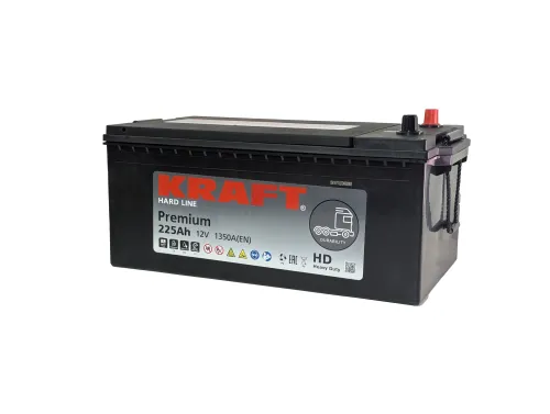 Аккумулятор KRAFT Premium 225 Ач, 1350 А, 12 v, Прямая R+ (4), D6 (C) фото