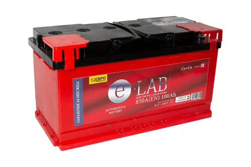 Фото Аккумулятор E-LAB 100 Ач, 850 А, 12 v, Обратная R+ (0), DIN L5, B13