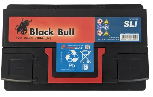 Фото BLACK BULL SLI 80 Ач, 780 А, 12v, Обратная R, L3