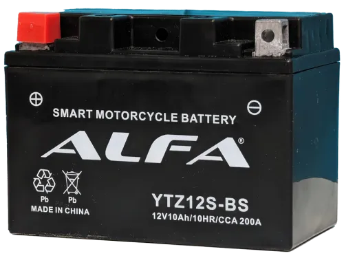 Аккумулятор ALFA YTZ12S-BS AGM 10 Ач, 200 А, 12 v, Прямая L+ (1) фото