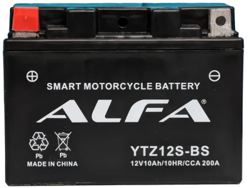 Аккумулятор ALFA YTZ12S-BS AGM 10 Ач, 200 А, 12 v, Прямая L+ (1) фото