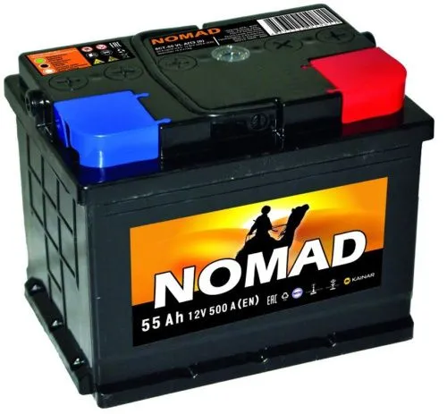 Фото Аккумулятор NOMAD 55 Ач, 500 А, 12 v, Обратная R+ (0), DIN L2, B13