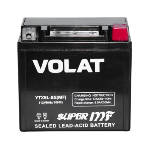 Аккумулятор VOLAT YTX5L-BS AGM 5 Ач, 80 А, 12 v, Обратная R+ (0) фото