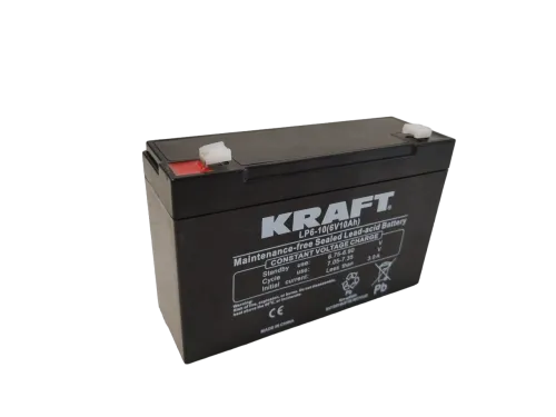 Аккумулятор KRAFT UPS AGM 10 Ач, 6 v, Прямая L+ (1) фото