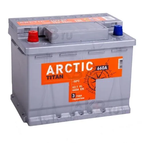 Аккумулятор TITAN ARCTIC 62 L+