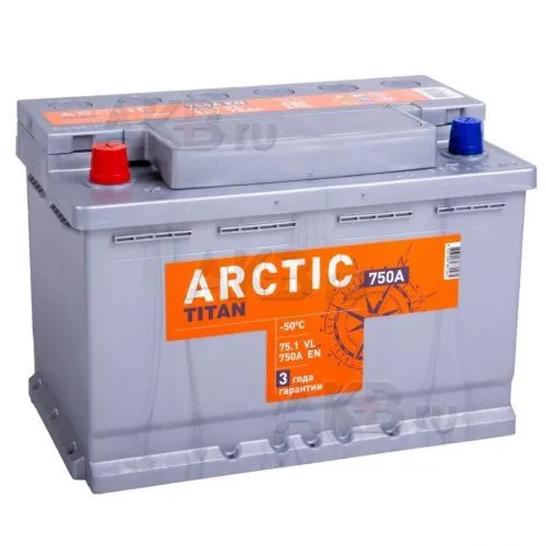 Аккумулятор TITAN ARCTIC 75 L+