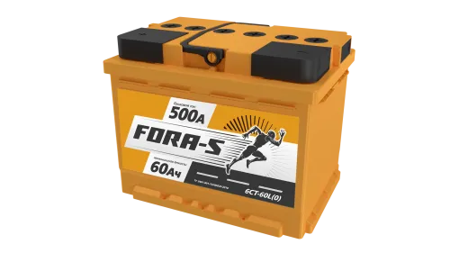 Фото Аккумулятор FORA-S 60 Ач, 500 А, 12 v, Прямая L+ (1), DIN L2, B13