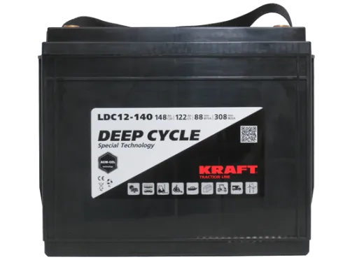 Аккумулятор KRAFT Traction Line AGM C20 148 Ач, 12 v, Прямая L+ (1) фото