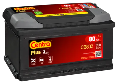 Фото Аккумулятор CENTRA Plus 80 Ач, 700 А, 12 v, Обратная R+ (0), DIN LB4, B13