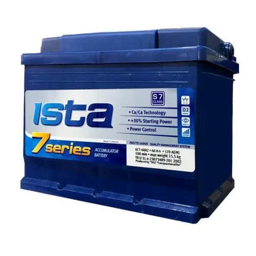 Аккумулятор ISTA 7 SERIES 6CT- 60 A2 60 R+