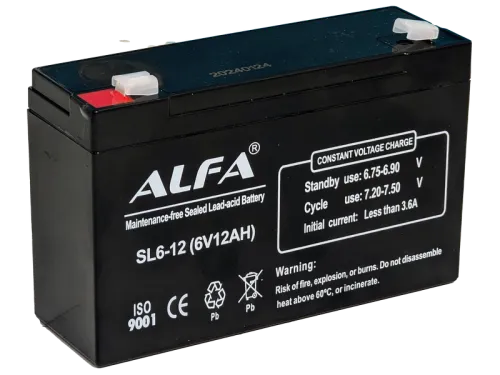 Аккумулятор ALFA UPS AGM 12 Ач, 6 v, Прямая L+ (1) фото