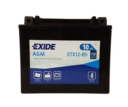Аккумулятор EXIDE YTX12-BS AGM 10 Ач, 150 А, 12 v, Прямая L+ (1) фото