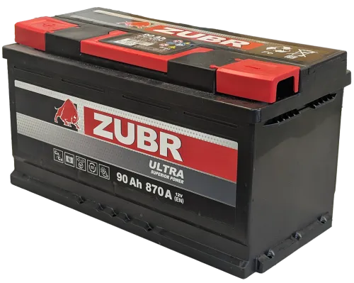 Фото Аккумулятор ZUBR Ultra 90 Ач, 870 А, 12 v, Прямая L+ (1), DIN L5, B13