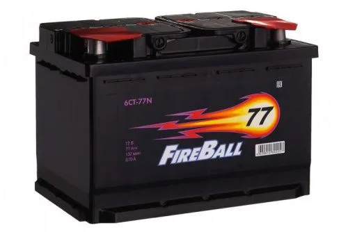 Фото Аккумулятор FIREBALL 77 Ач, 670 А, 12 v, Прямая L+ (1), DIN L3, B13