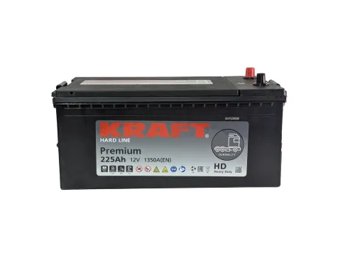 Аккумулятор KRAFT Premium 225 Ач, 1350 А, 12 v, Прямая R+ (4), D6 (C) фото