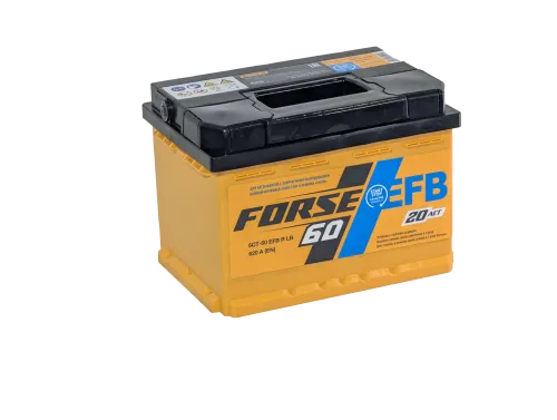 Фото Аккумулятор FORSE EFB 60 Ач низк, 620 А, 12 v, Обратная R+ (0), DIN LB2, B13