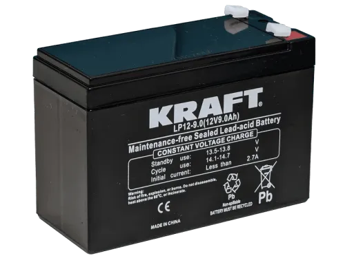 Аккумулятор KRAFT UPS AGM 9 Ач, 12 v, Прямая L+ (1) фото