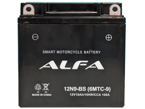 Аккумулятор ALFA 12N9-BS(6MTC-9) AGM 10 Ач, 100 А, 12 v, Обратная R+ (0) фото