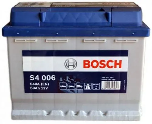 Фото Аккумулятор BOSCH S4 60 Ач, 540 А, 12 v, Прямая L+ (1), DIN L2, B13