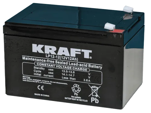 Аккумулятор KRAFT UPS AGM 12 Ач, 12 v, Прямая L+ (1) фото