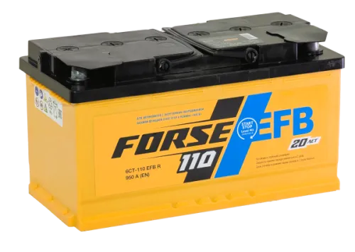 Фото Аккумулятор FORSE EFB 110 Ач, 950 А, 12 v, Обратная R+ (0), DIN L5, B13