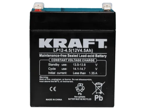 Аккумулятор KRAFT UPS AGM 4.5 Ач, 12 v, Прямая L+ (1) фото