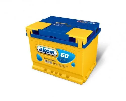 Фото Аккумулятор AKOM 60 Ач, 540 А, 12 v, Обратная R+ (0), DIN L2, B13