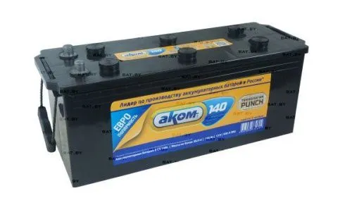 Аккумулятор AKOM 140 Ач, 950 А, 12 v, Обратная L+ (3), D4 (A), B00 фото