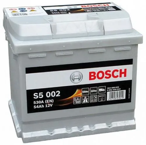Фото Аккумулятор BOSCH S5 54 Ач, 530 А, 12 v, Обратная R+ (0), DIN L1, B13
