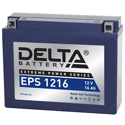 Аккумулятор DELTA EPS 1216 YTX14AL-A2 AGM 16 Ач, 160 А, 12 v, Обратная R+ (0) фото