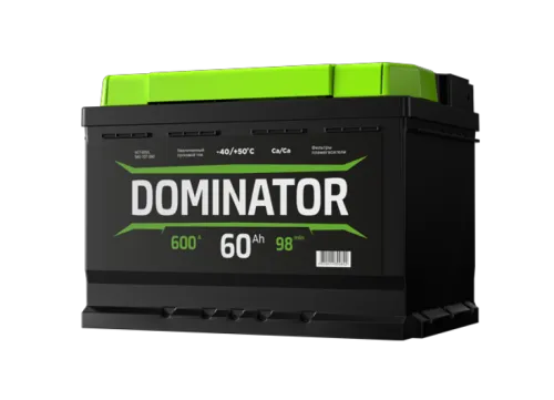 Фото Аккумулятор DOMINATOR 60 Ач, 600 А, 12 v, Обратная R+ (0), DIN L2, B13