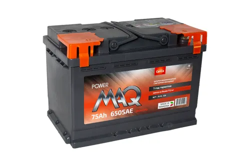 Фото Аккумулятор POWERMAQ 75 Ач, 650 А, 12 v, Прямая L+ (1), DIN L3, B13
