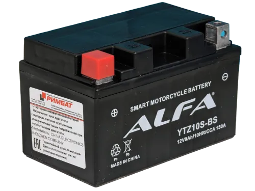 Аккумулятор ALFA YTZ10S-BS AGM 9 Ач, 150 А, 12 v, Прямая L+ (1) фото
