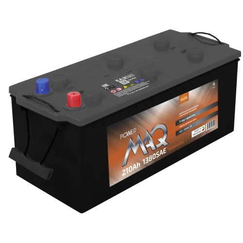 Аккумулятор POWERMAQ 210 Ач, 1380 А, 12 v, Прямая R+ (4) rus, D5 (B), B00 фото