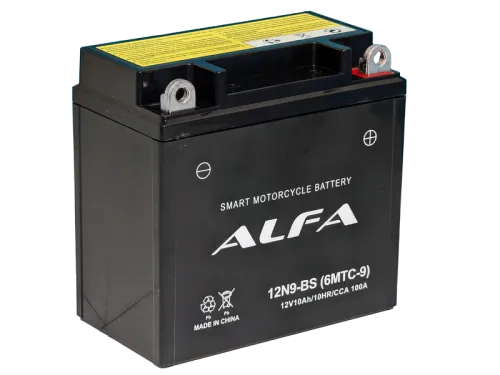 Аккумулятор ALFA 12N9-BS(6MTC-9) AGM 10 Ач, 100 А, 12 v, Обратная R+ (0) фото