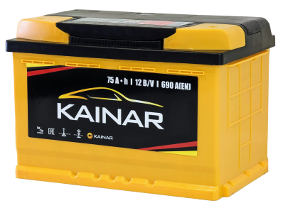 Аккумулятор KAINAR 75 Ач, 690 А, 12 v, Обратная R+ (0), DIN L3, B13