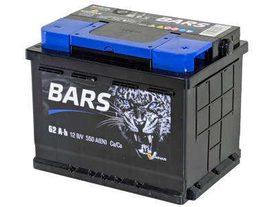 Аккумулятор BARS 62 Ач, 550 А, 12 v, Обратная R+ (0), DIN L2, B13