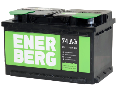 Аккумулятор ENERBERG 74 Ач, 760 А, 12 v, Обратная R+ (0), DIN L3, B13