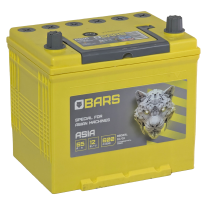 Аккумулятор BARS Asia 65 Ач, 600 А, 12 v, Обратная R+ (0), JIS D23, B00