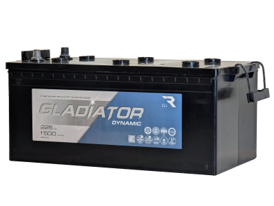 Аккумулятор GLADIATOR Dynamic 12v, 225Ah, 1500A, L+(3) euro, D6, B00