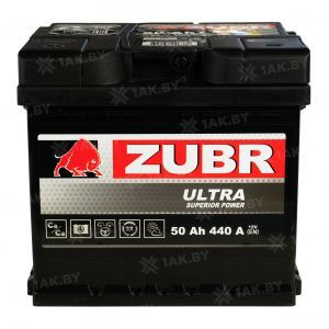 Аккумулятор ZUBR Ultra 50 Ач, 440 А, 12 v, Прямая L+ (1), DIN L1, B13