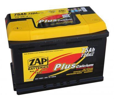 Аккумулятор ZAP PLUS 75 R+