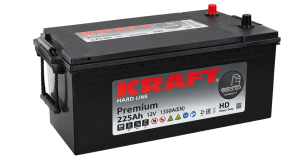 Аккумулятор KRAFT Premium 225 Ач, 1350 А, 12 v, Прямая R+ (4) rus, D6 (C)